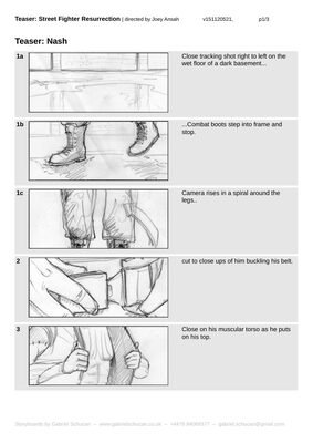 Nash Reveal storyboard